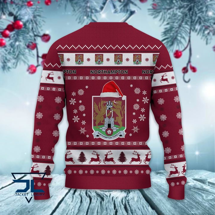 Northampton Town F.C santa hat ugly christmas sweater