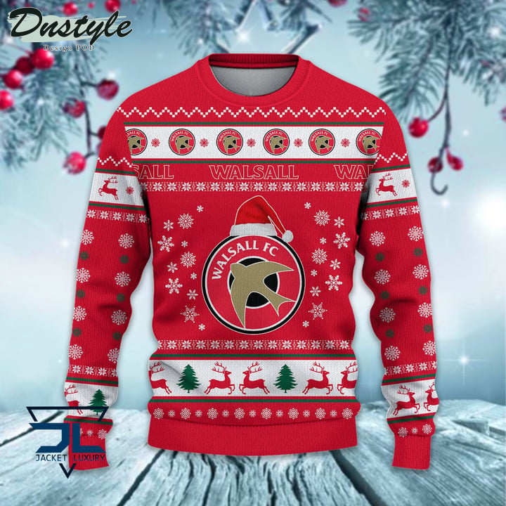 Walsall FC santa hat ugly christmas sweater