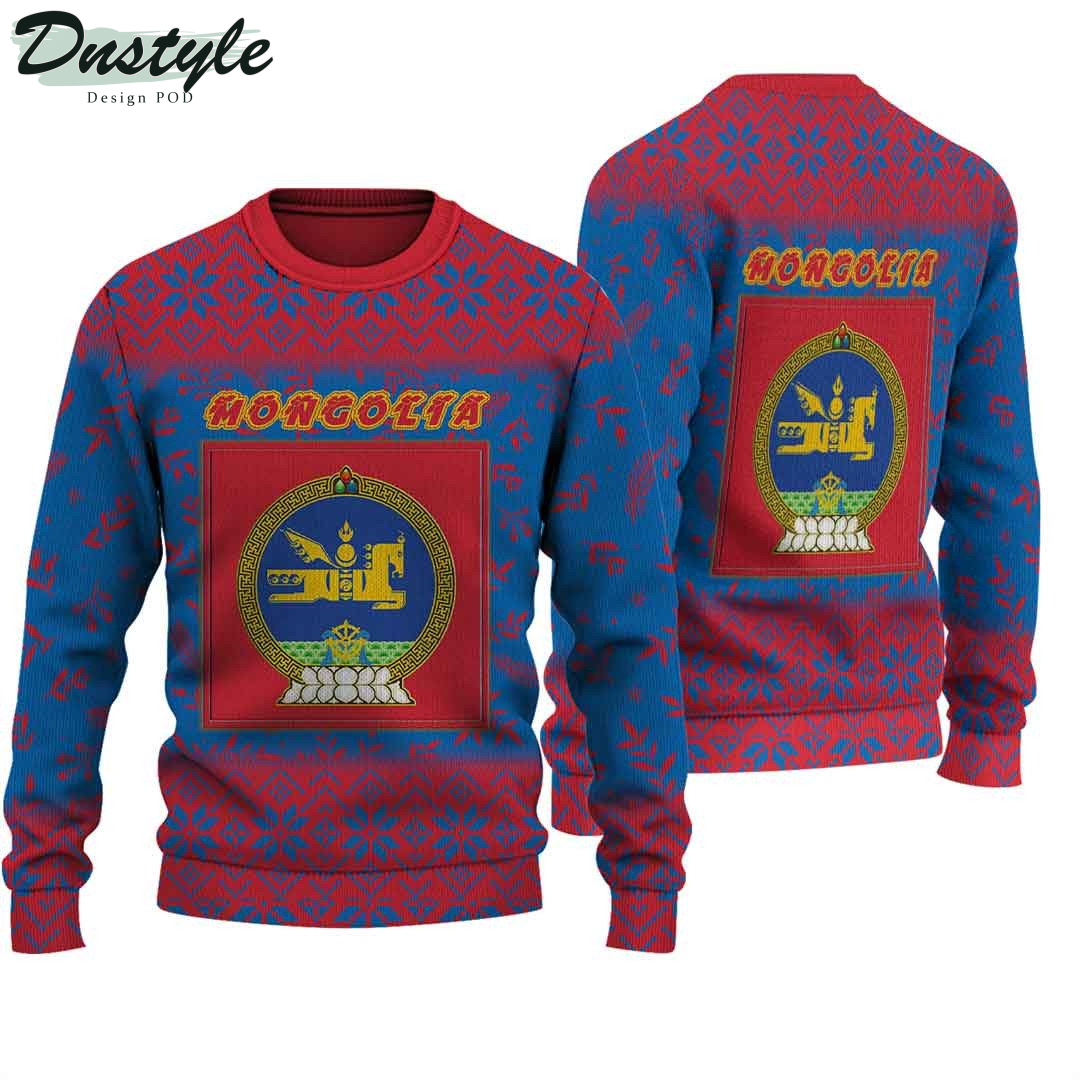 Mongolia Knitted Ugly Christmas Sweater