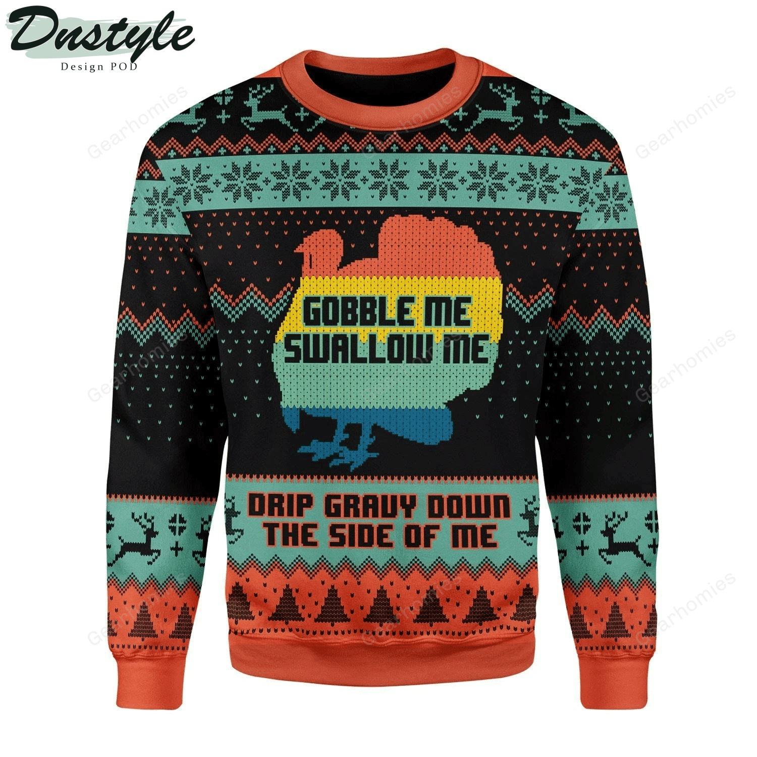 LGBT Gobble Me Swallow Me Ugly Christmas Sweater
