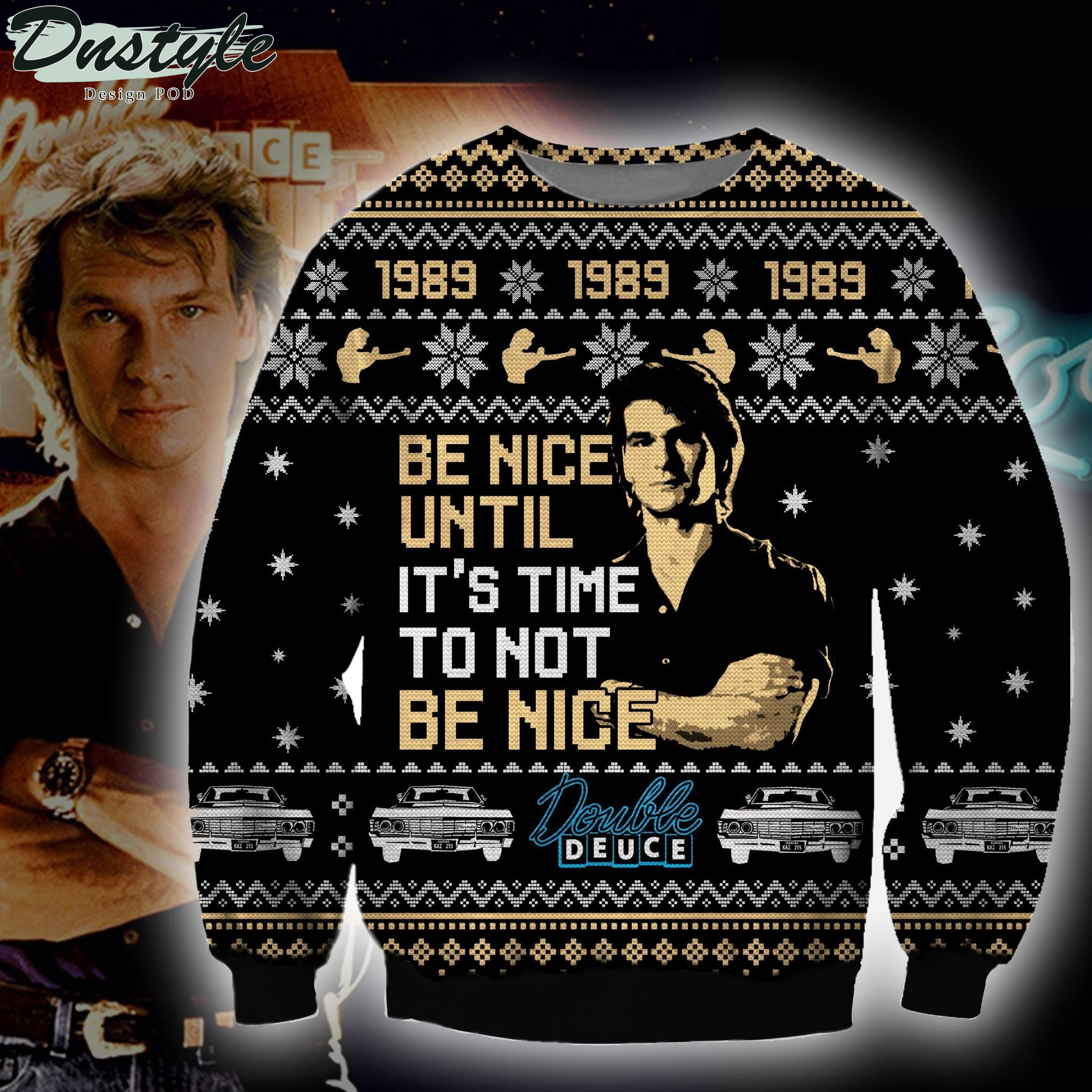 Patrick Swayze Road House 1989 Ugly Christmas Sweater