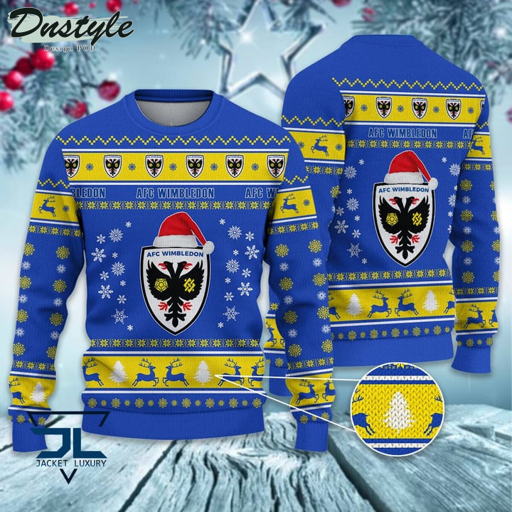 AFC Wimbledon santa hat ugly christmas sweater