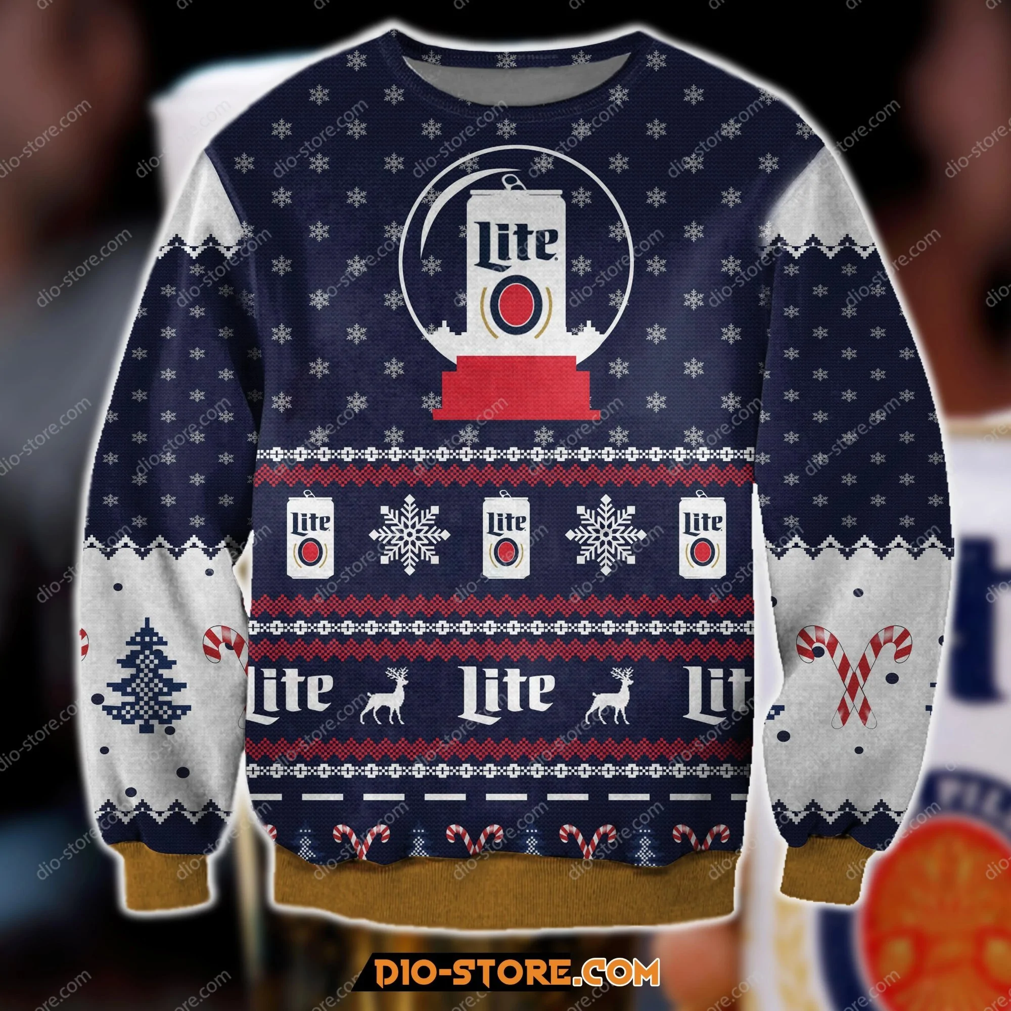 Miller Lite Beer Ugly Christmas Sweater