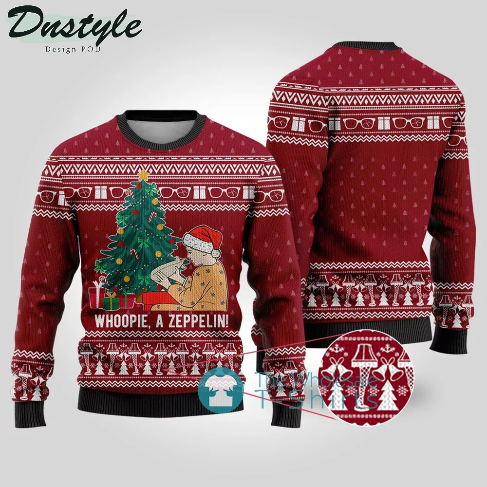Ralphie A Christmas Story Whoopie A Zeppelin Ugly Christmas Sweater