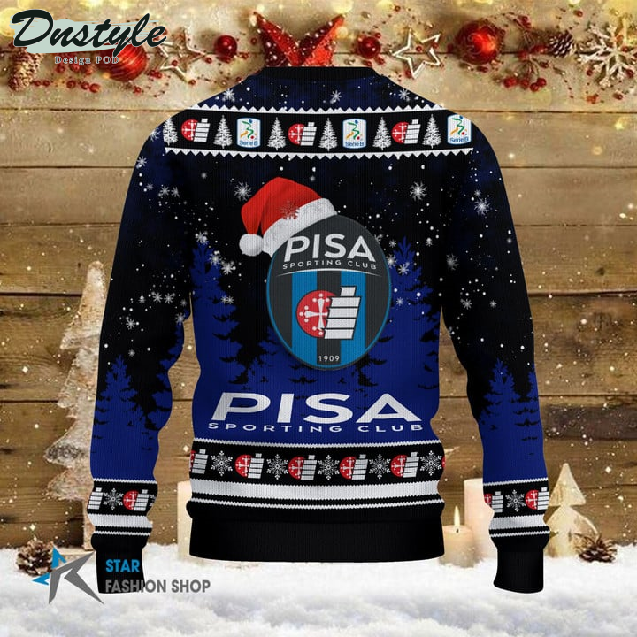 AC Pisa 1909 il tuo nome brutto maglione natalizio