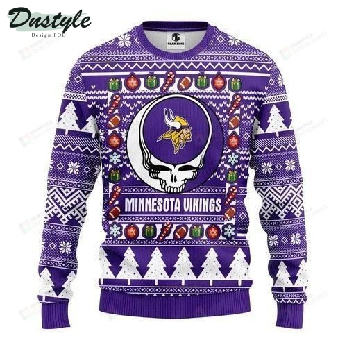 Minnesota Vikings Grateful Dead Ugly Christmas Sweater