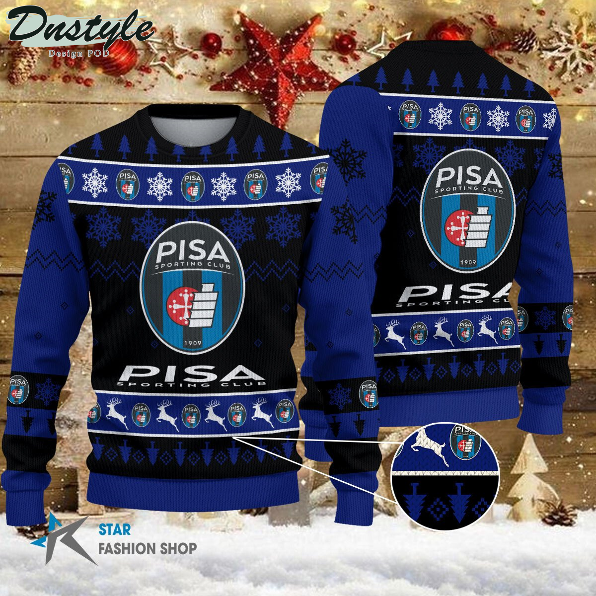 AC Pisa 1909 ugly christmas sweater