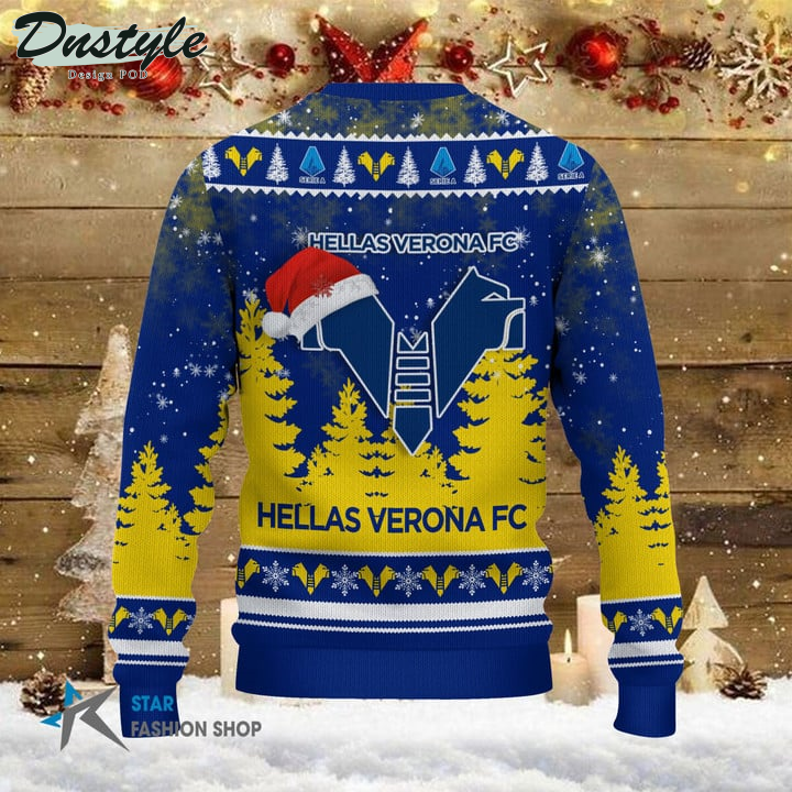Hellas Verona FC il tuo nome brutto maglione natalizio