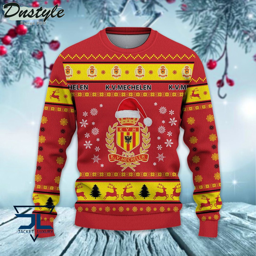 K.V. Mechelen santa hat ugly christmas sweater