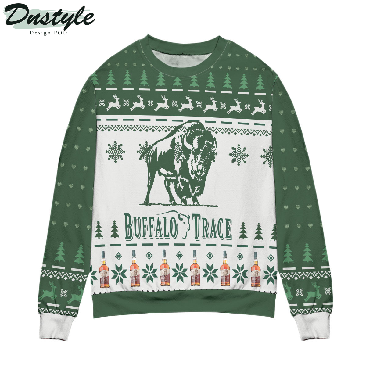 Buffalo Trace Kentucky Straight Bourbon Whiskey Ugly Christmas Sweater