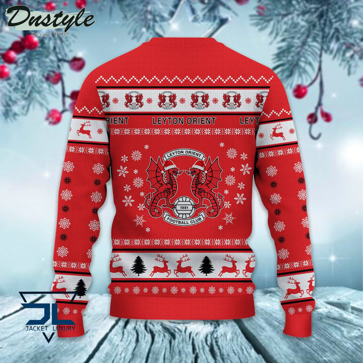 Leyton Orient Santa Hat Ugly Christmas Sweater