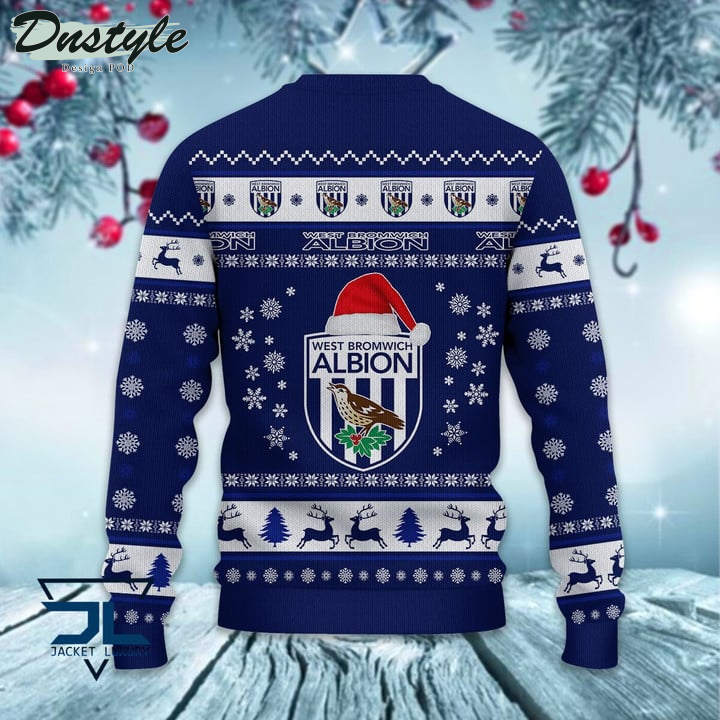 West Bromwich Albion F.C Santa Hat Ugly Christmas Sweater