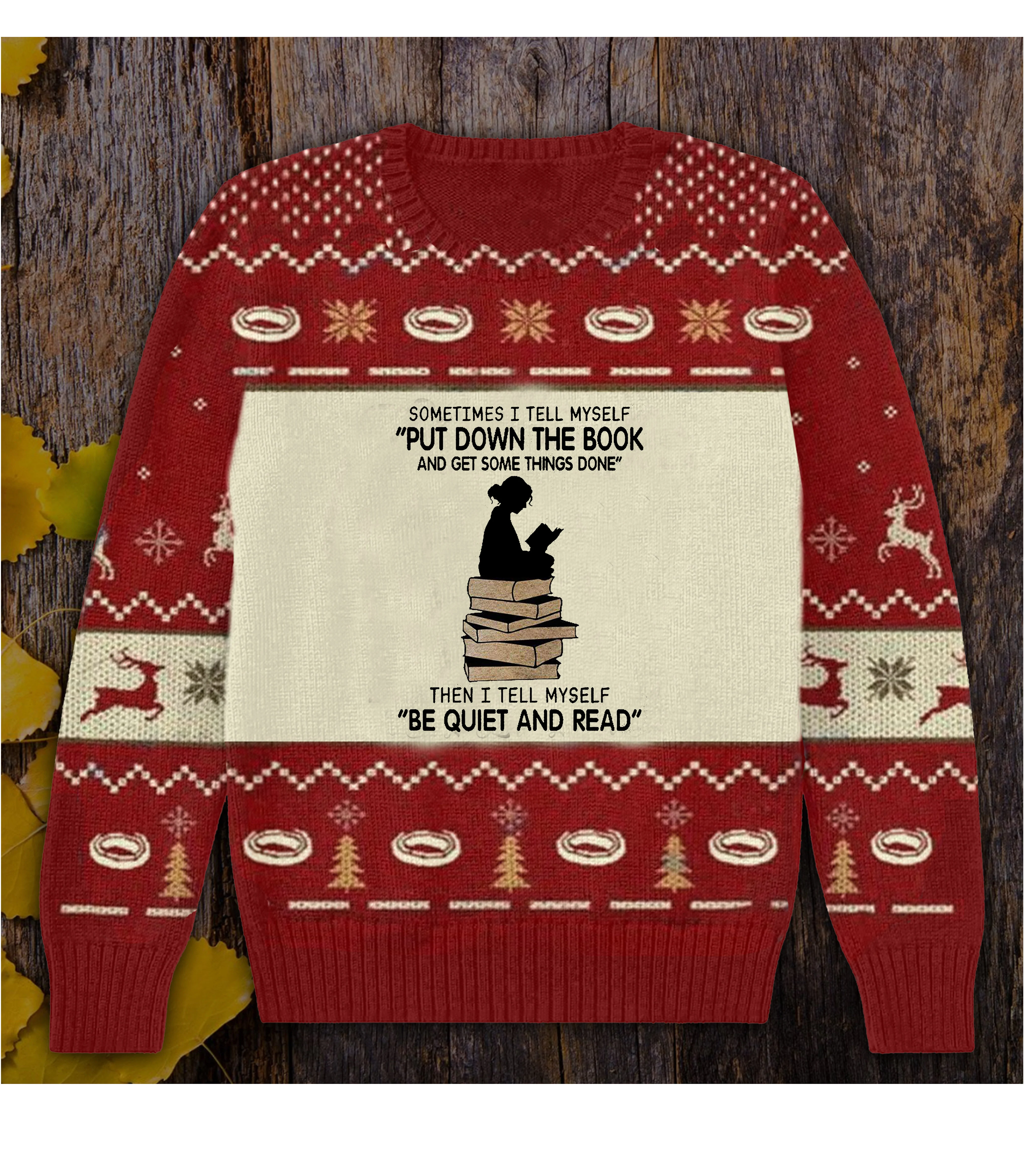 Let’s Go On An Adventure I’ll Get The Books Ugly Christmas Sweater