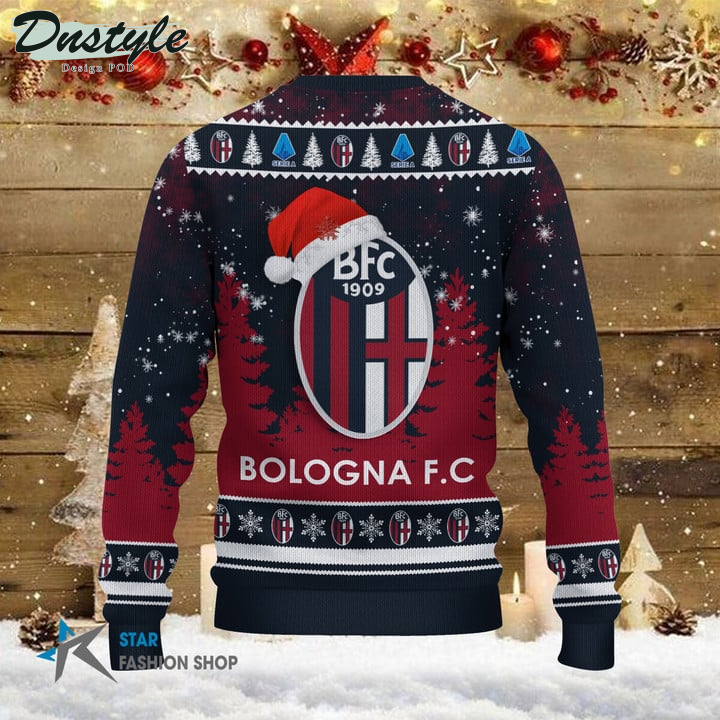 Bologna Fc 1909 il tuo nome brutto maglione natalizio