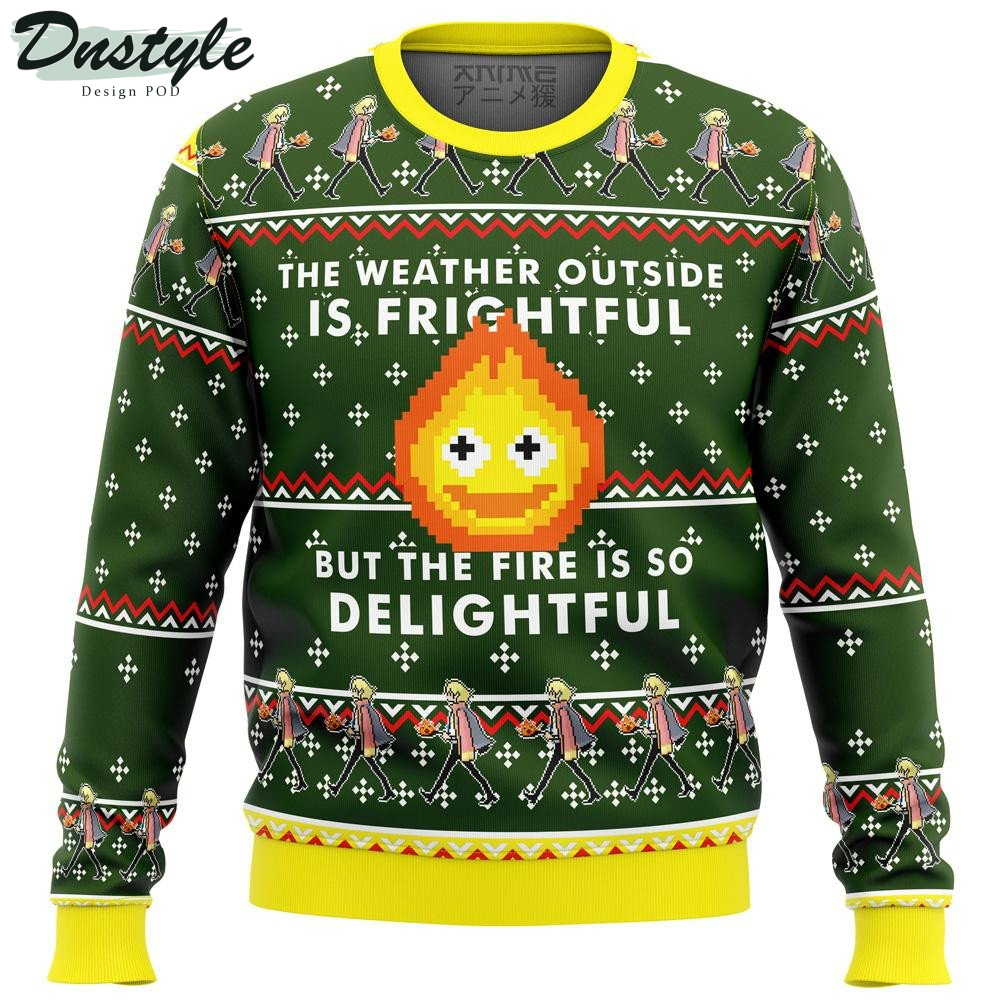 Howls Moving Castle Calcifer Fire Is So Delightful Ugly Christmas Sweater