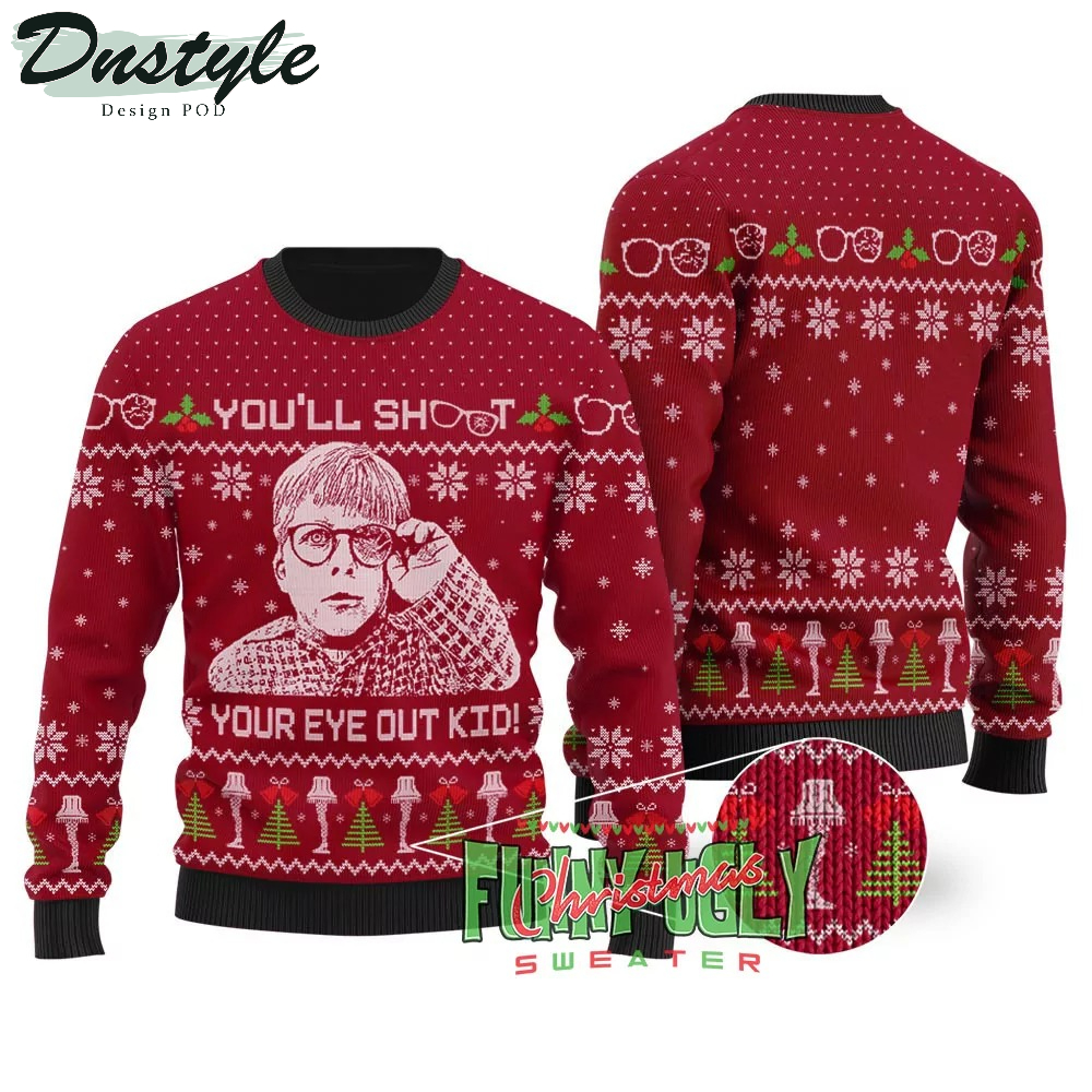 Shoot Your Eye Out Kid Ugly Christmas Sweater
