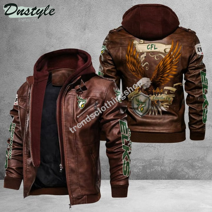 Edmonton Eskimos Eagle Leather Jacket