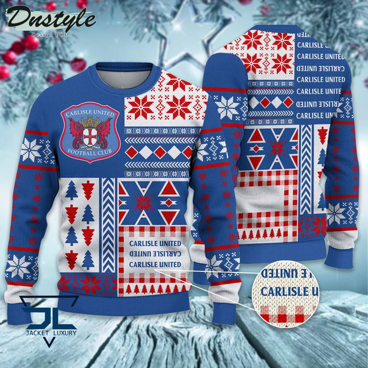 Carlisle United Christmas Pattern 2022 Ugly Wool Sweater