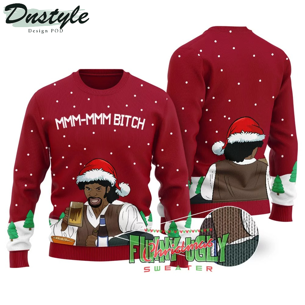 Samuel Jackson Beer MMM-MMM Bitch Ugly Christmas Sweater