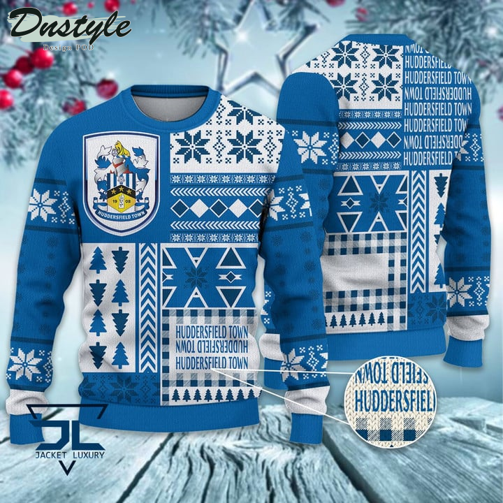 Huddersfield Town A.F.C Christmas Pattern 2022 Ugly Wool Sweater