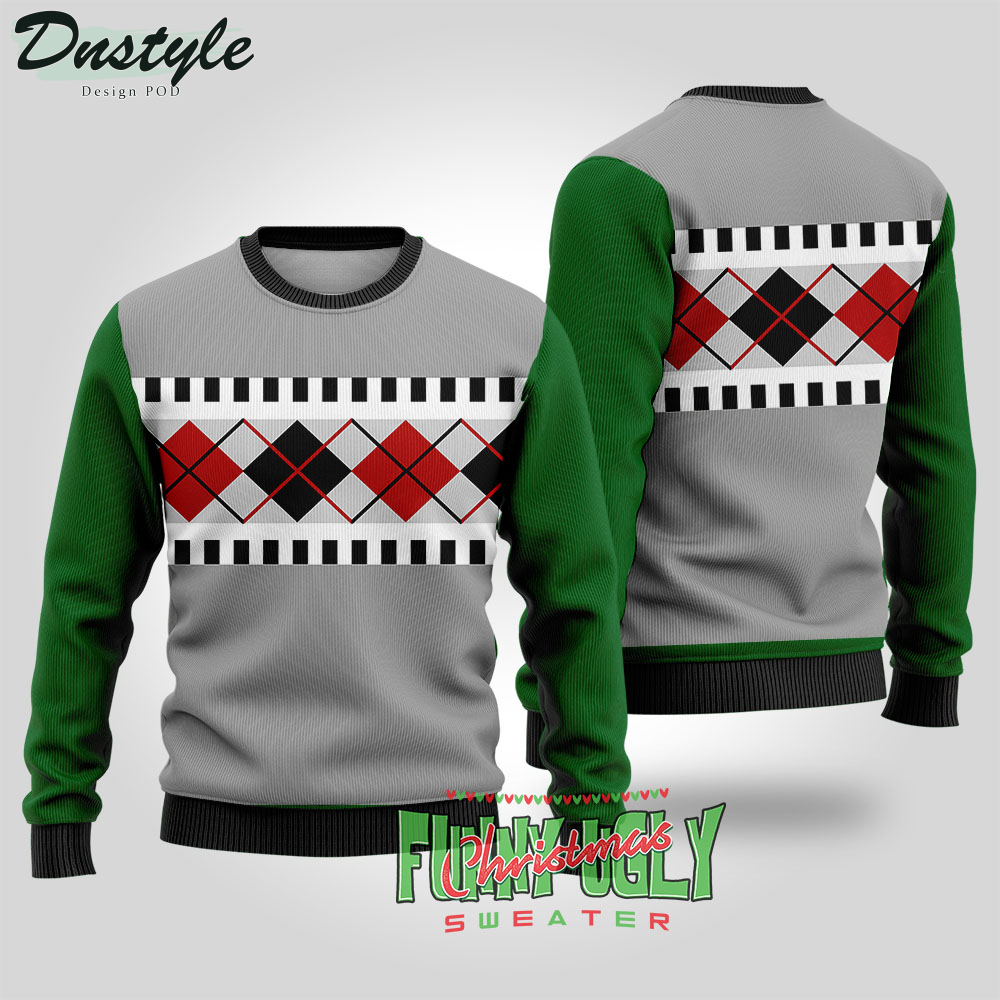 Story Ralphie Plaid Pattern Ugly Christmas Sweater