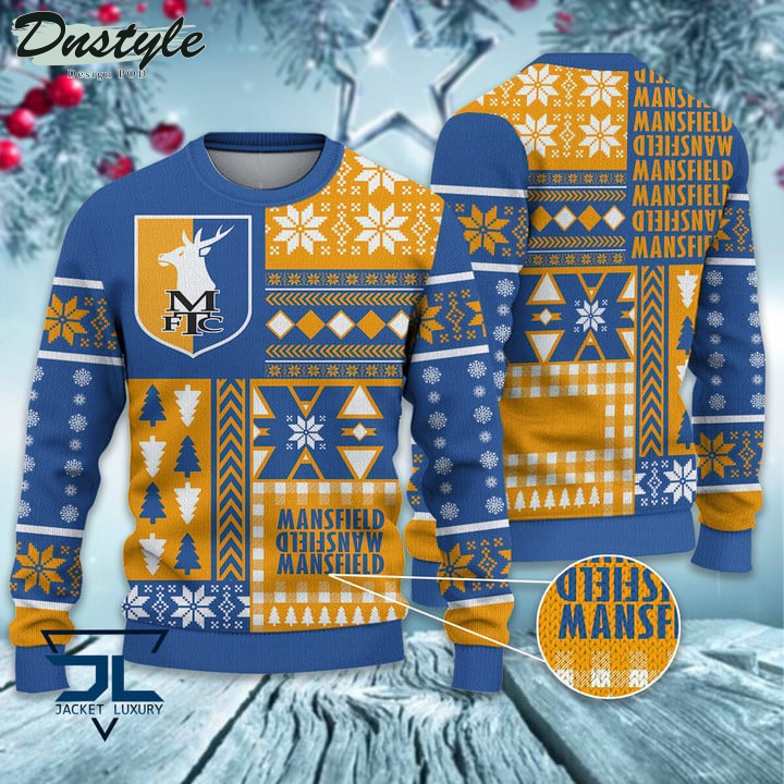 Mansfield Town Christmas Pattern 2022 Ugly Wool Sweater