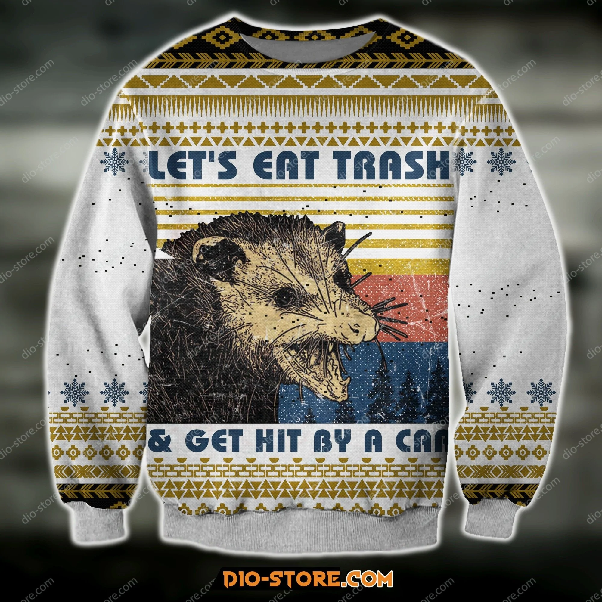 Lets Eat The Trash Get Hit By A Car Ugly Christmas Sweater