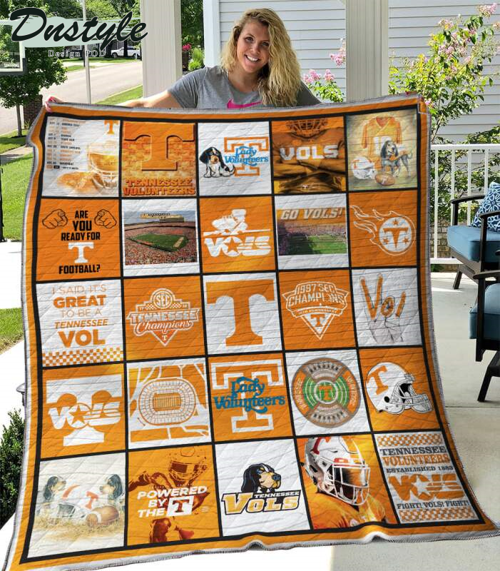 Tennessee Volunteers Powered By The T Quilt Blanket