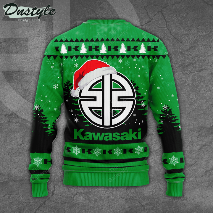 Kawasaki santa hat ugly christmas sweater