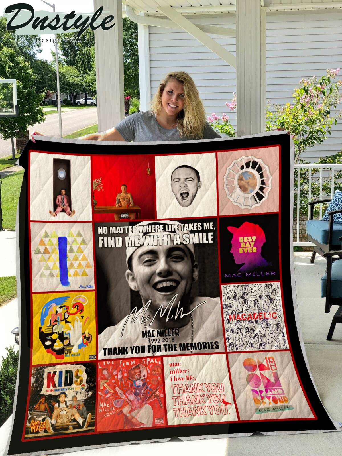 Mac Miller 1992 2018 Thank You For The Memories Signature Quilt Blanket