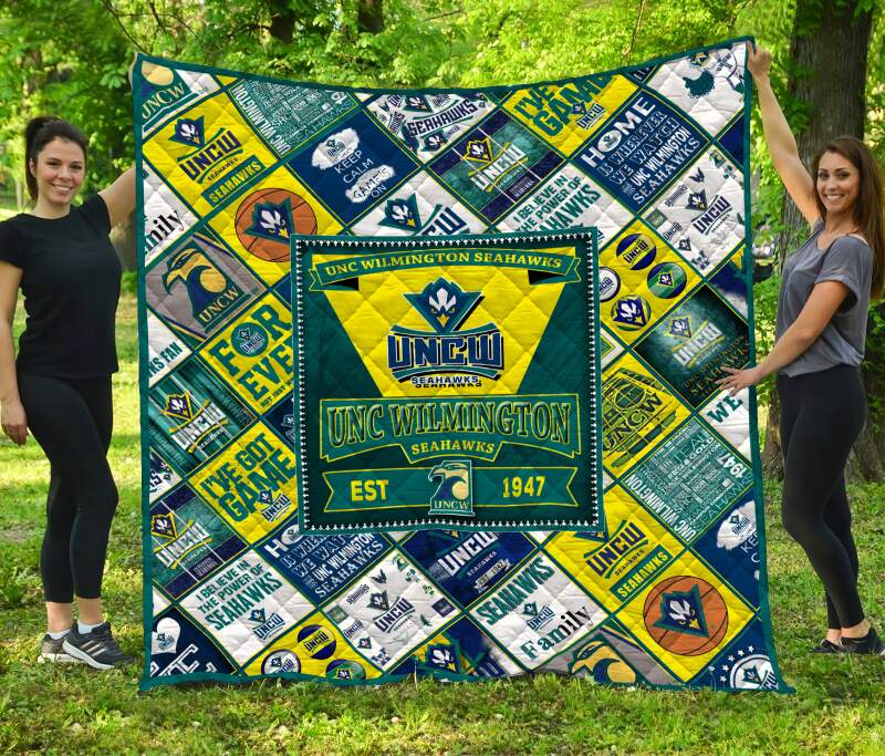 UNC Wilmington Seahawks Est 1947 Quilt Blanket