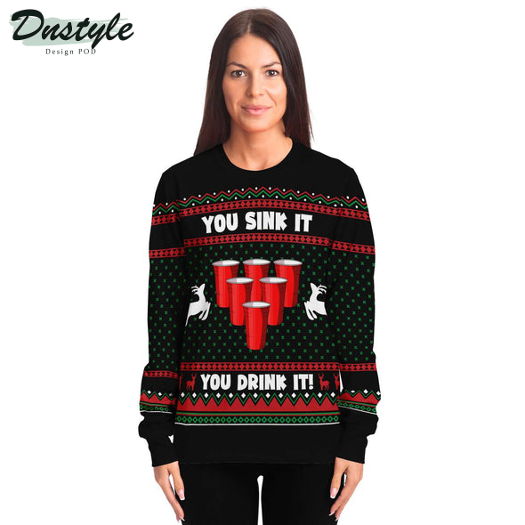 You Sink It You Drink It Ugly Chrismas Sweater