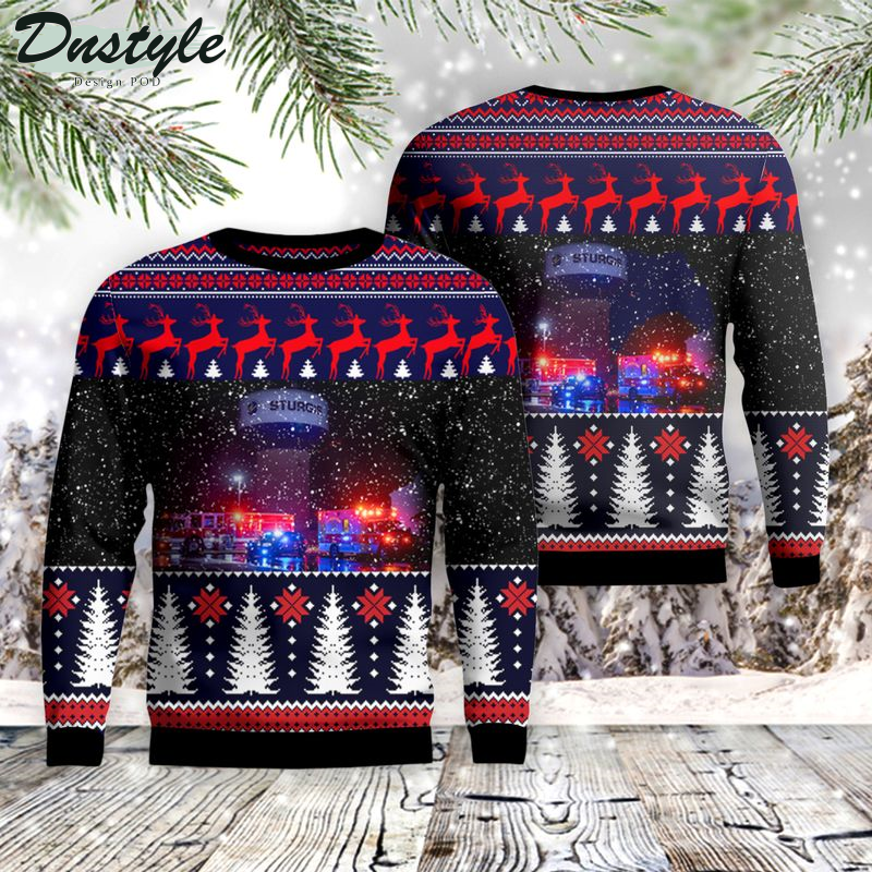 Michigan Sturgis Department of Public Safety Ugly Christmas Sweater