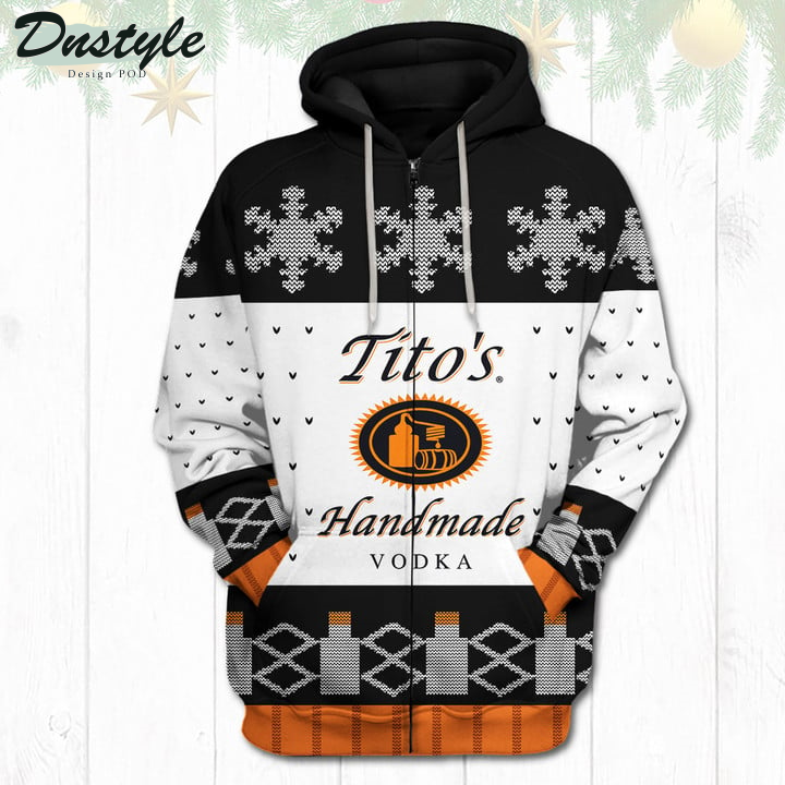 Tito's Handmade Vodka Snowflake Christmas 3D Hoodie Tshirt