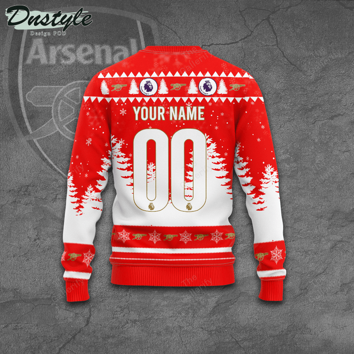 Personalized Arsenal Santa Hat Ugly Christmas Sweater