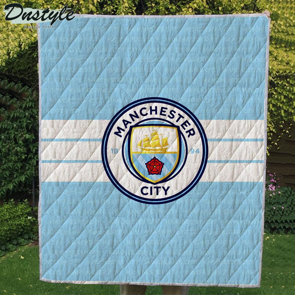 Manchester City 1894 Logo Quilt Blanket