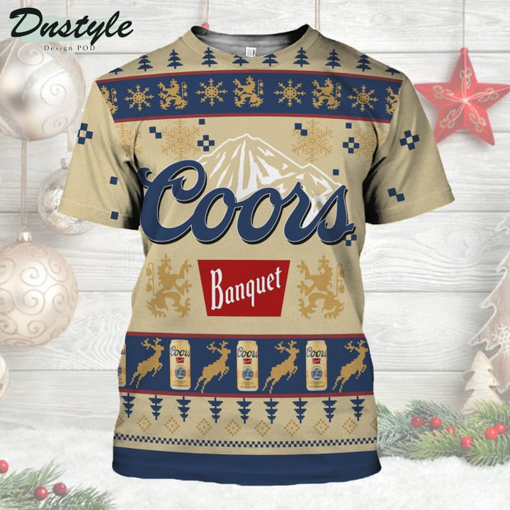 Coors Banquet Snowflake Christmas 3D Hoodie Tshirt