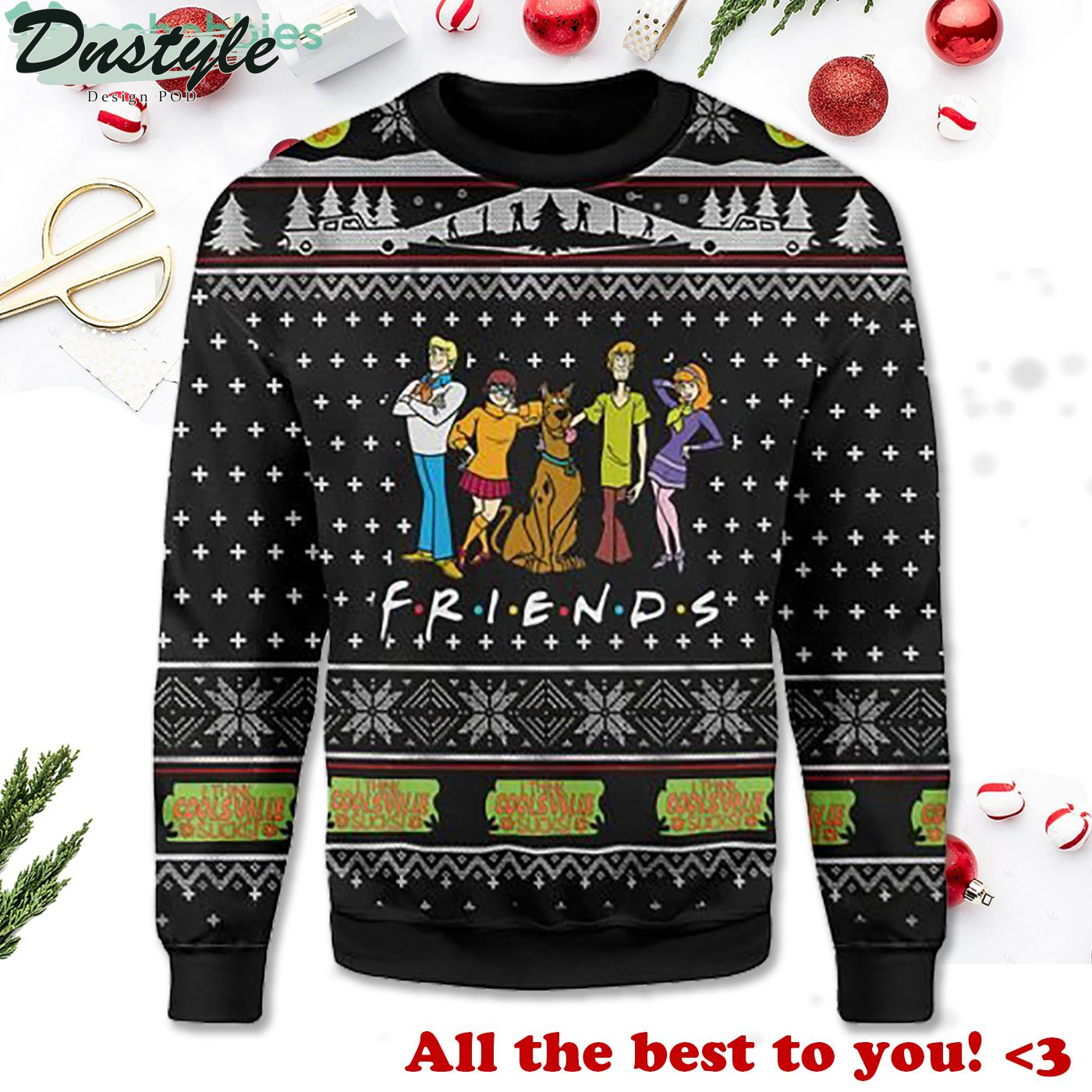 Scooby Doo Friends Tv Show Ugly Christmas Sweater
