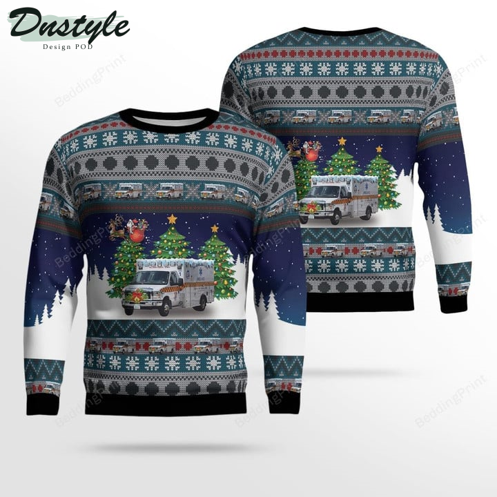 Roselle Illinois Fire Department Ugly Christmas Sweater