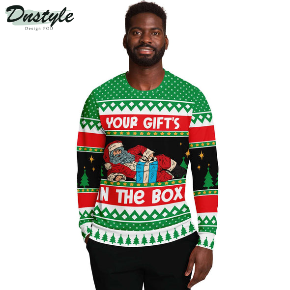 Your Gift’s In The Box Ugly Chrismas Sweater