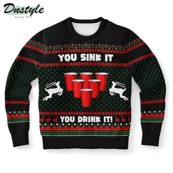 You Sink It You Drink It Ugly Chrismas Sweater