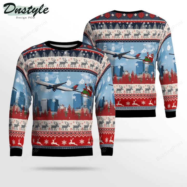 Delta Air Lines A330-300 With Santa Ugly Christmas Sweater