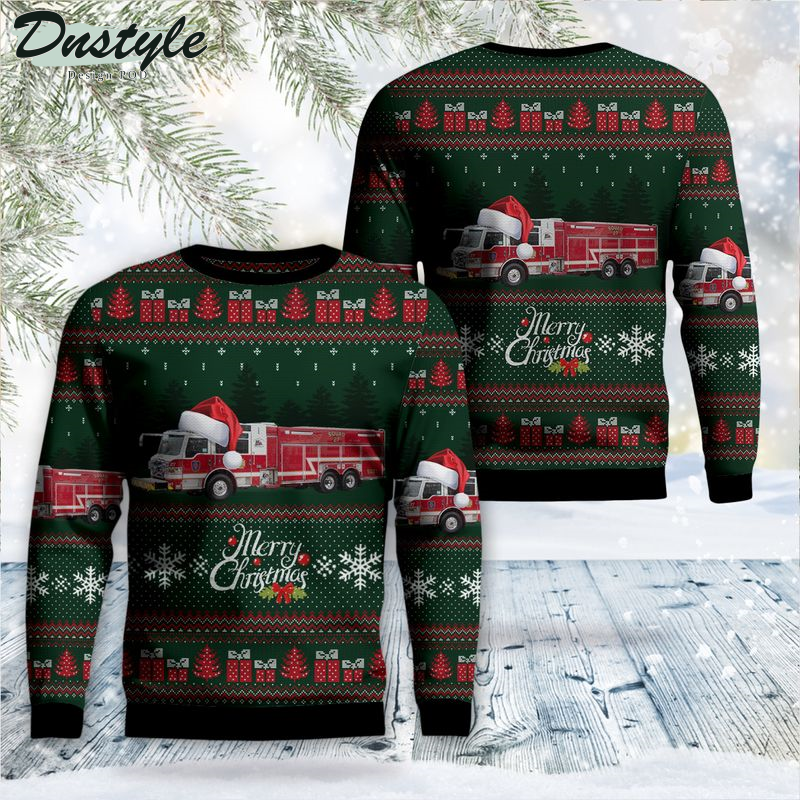 Syracus New York Lakeside Fire District Ugly Christmas Sweater