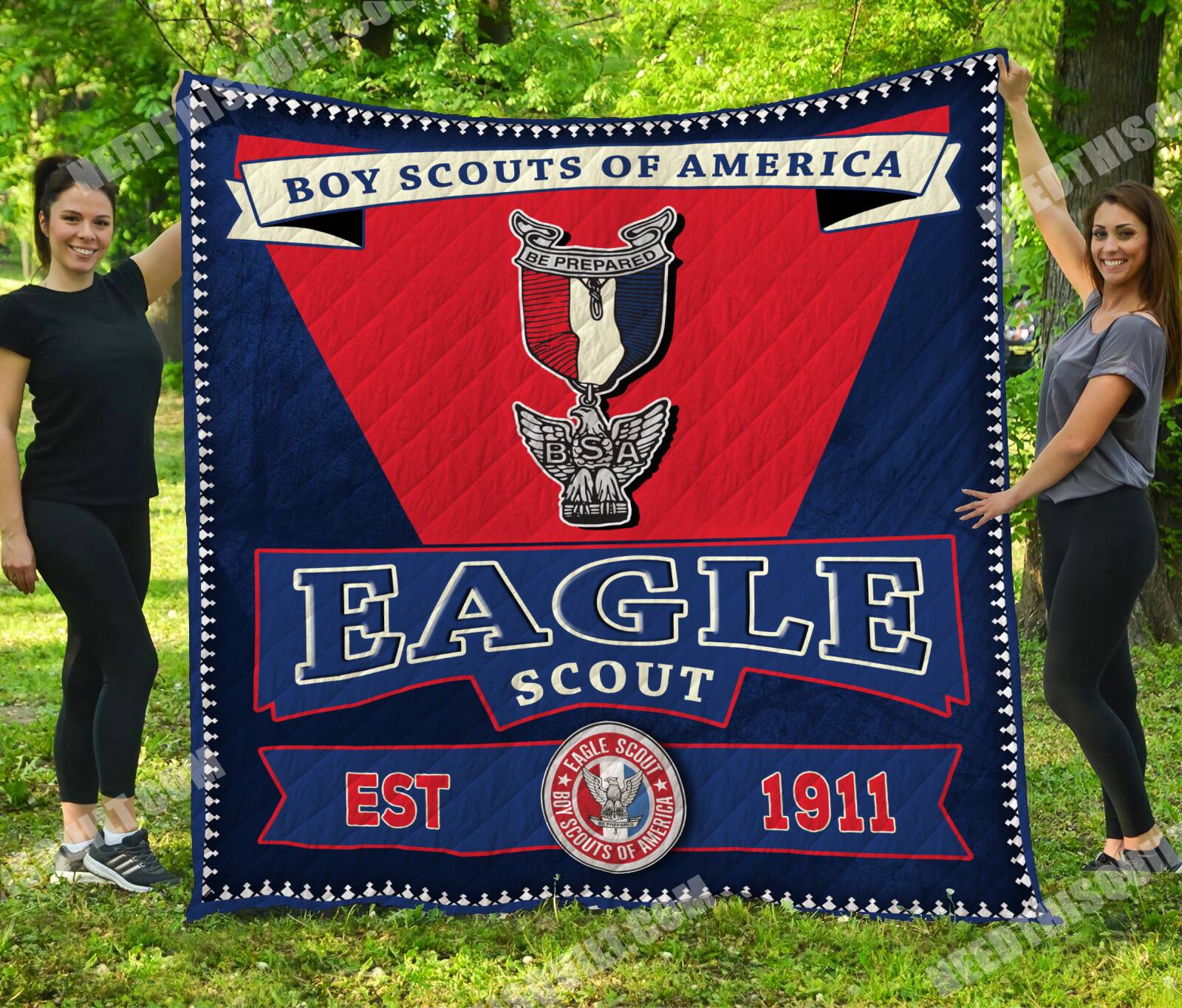 Boy Scouts Of America Eagle Scout Est 1911 Quilt Blanket
