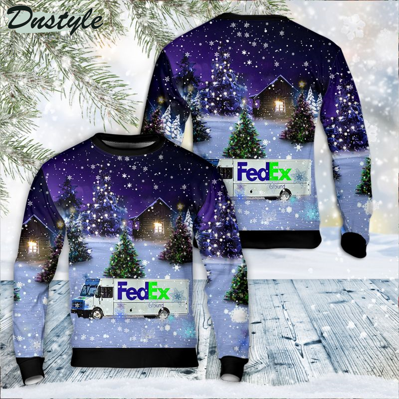 FedEx Ground Truck Ugly Christmas Sweater