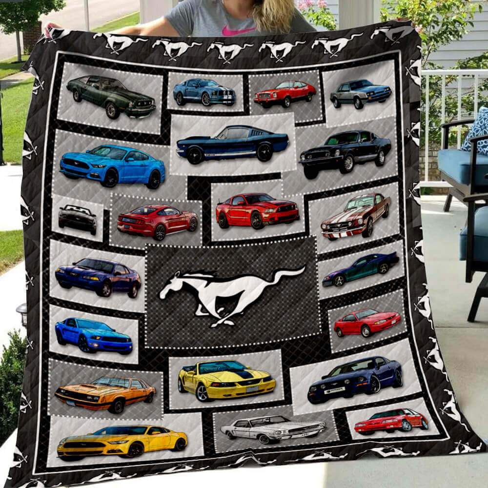 Mustang Collection Art Quilt Blanket