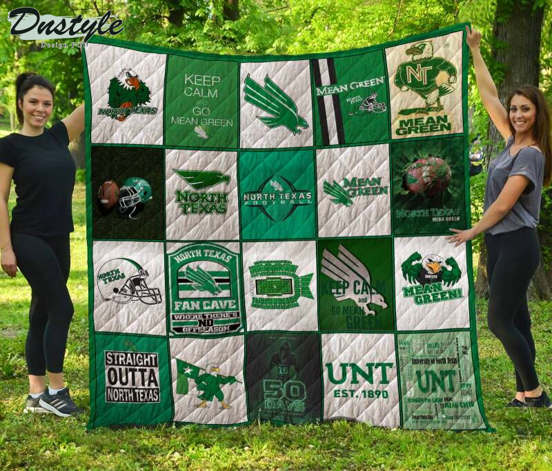 North Texas Mean Green UNT Est 1890 Quilt Blanket