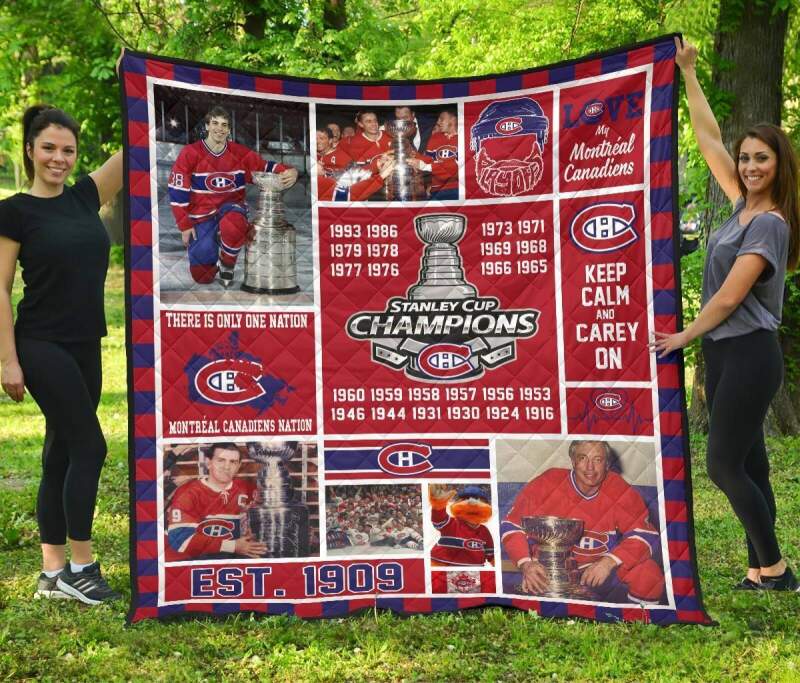 Montreal Canadiens Hockey There Is Only Nation Champions Quilt Blanket