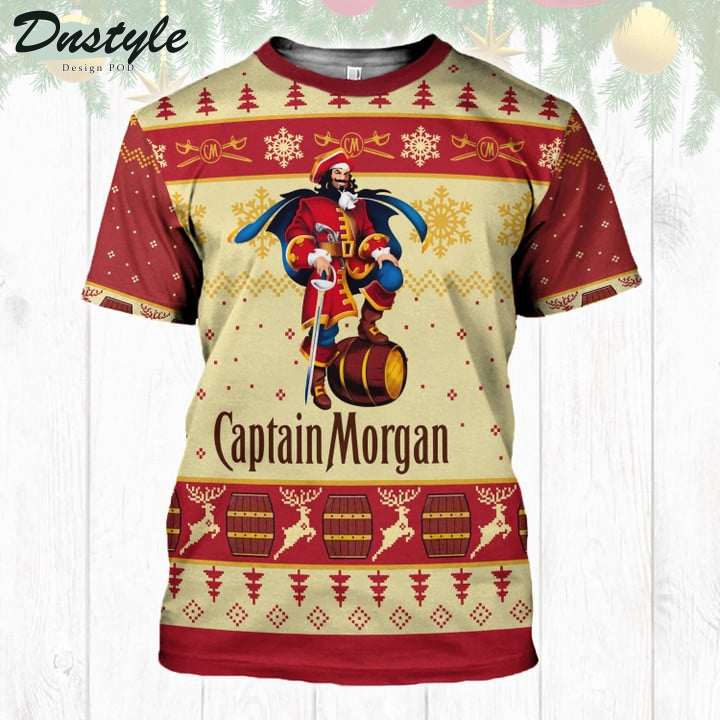 Captain Morgan Snowflake Christmas 3D Hoodie Tshirt