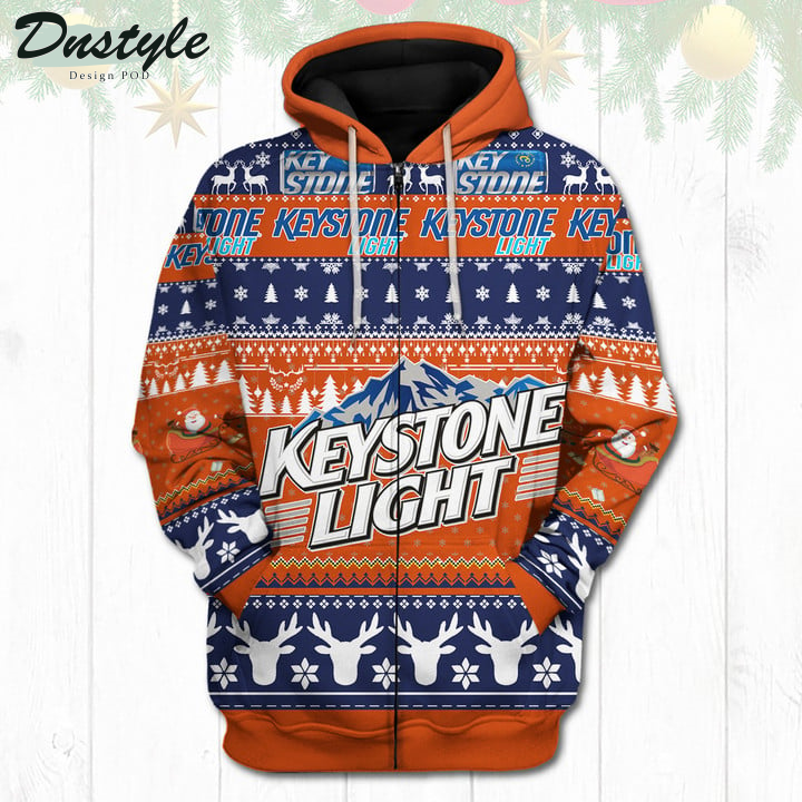 Keystone Light Snowflake Christmas 3D Hoodie Tshirt